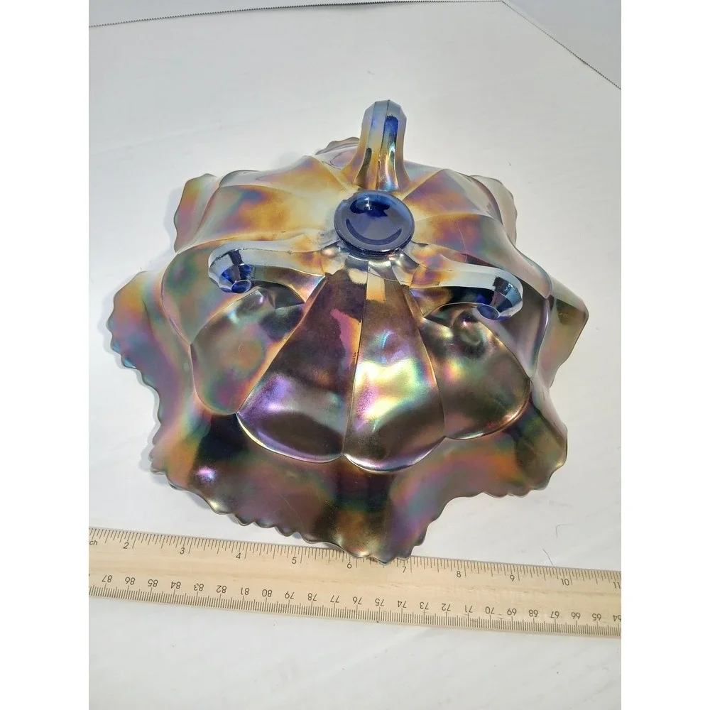 Carnival Glass‎ Windmill and Mums Bowl 10